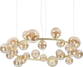 Lustra suspendata design modern PERLAGE SP25 AMBRA