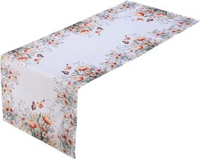 decoDoma Traversă de masă cu imprimeu PĂȘUNE PROASPĂTĂ 40 x 110 cm