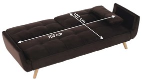Canapea extensibilă, maro/stejar, FILEMA