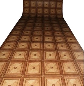 Covorul PVC linoleum  Victoria, Latimi 1.5 m  2m , Maro, Suport Pasla