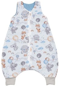 Sac de dormit de vara cu picioare 6-18 luni Kidizi Tiny Adventures 0.5 tog, mansete transformabile in soseta
