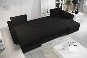 Canapea universală, negru/gri, TRIPOLIS U