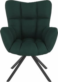 Scaun de design, ţesătură verde, KOMODO