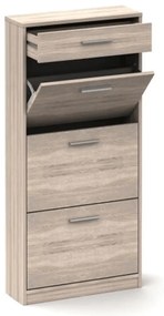 Pantofar 3 compartimente cu sertar, stejar sonoma, NOKO-SINGA 311