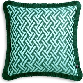 Perna decorativa design LUX Doris L verde, 60x60cm