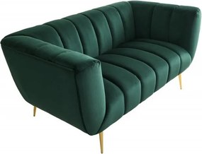 Canapea 2 locuri design elegant Noblesse, verde smarald
