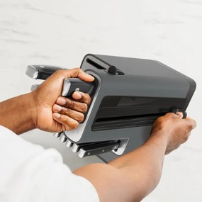 Set cutite cu ascutitor si suport Ninja K32014EUUK, 6 piese, StaySharp, Design ergonomic, Argintiu/Negru