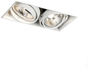 Spot integrat alb GU10 AR70 Trimless cu 2 lumini - Oneon