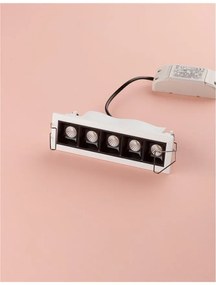 Corp incastrabil tavan fals cu 5 spoturi LED SWAN alb/ negru NVL-9232126