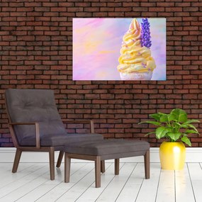 Tablou - Înghețată cu lavandă (90x60 cm)