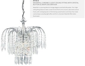 Lustra cristal suspendata design elegant Waterfall 3L 4173-3 SRT
