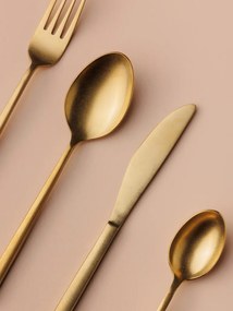 Set auriu de tacamuri din otel inoxidabil, pentru 4 pers, Cutlery