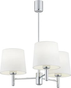Brilagi - Lustră pe tijă MONTE 3xE27/60W/230V crem/crom lucios