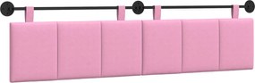 vidaXL Cap de pat suspendat Pe perete Roz 210 x 55 x 5 cm țesătură