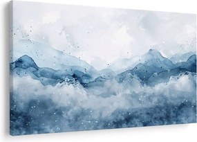 Tablou - Nori și valuri, acuarelă (90x60 cm)