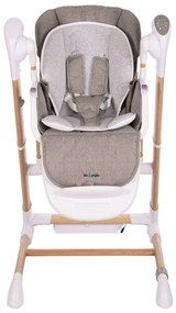 442944 Bo Jungle Scaun înalt cu balansoar 2 în 1, alb, lemn