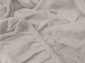 Cearsaf frote MOLTON gri deschis 180 x 200 cm