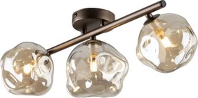 Brilagi - Lustră aplicată VULCANO 3xG9/8W/230V bronz/bej fumuriu