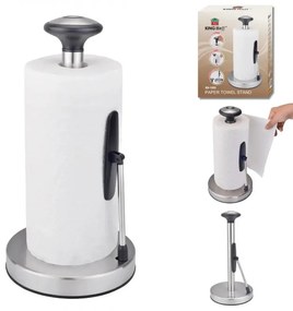 Suport pentru hartie de bucatarie Kinghoff KH 1955, 36,5 cm, Otel inoxidabil, Argintiu