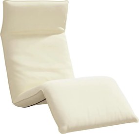 vidaXL Șezlong pliabil crem 175x54x8,5 cm țesătură Oxford