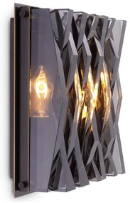 Aplica de perete cu aspect arhitectural Nuvola S bronz/ fumuriu
