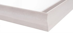 Oglinda dreptunghiulara cu rama din polistiren alba Scott, 45,5cm (L) x 36,5cm (L) x 5,2cm (H)