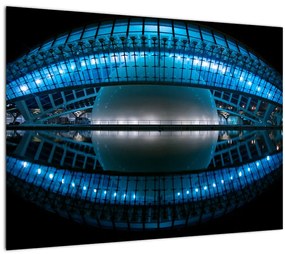 Tablou pe sticlă cu stadion de fotbal (70x50 cm)