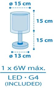 Dalber 41571T - Lampă LED pentru copii BABY TEDDY, 1xG4/4W/230V, albastră