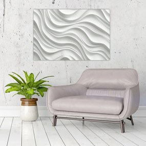 Tablou - Valuri Albe 3D (90x60 cm)