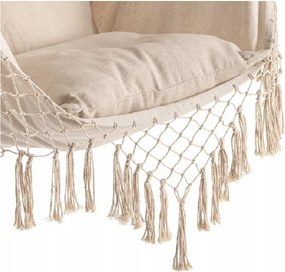 Scaun suspendat PALAK bej cu suport alb