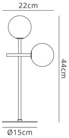 Veioza, Lampa de masa design Art Deco CELLAR 2L