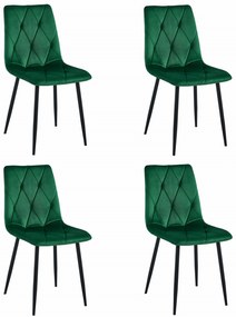 Set Scaune 4 Bucatarie/Dining Fido Catifea Verde