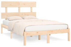 Cadru de pat, 140x200 cm, lemn masiv Maro, 140 x 200 cm