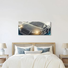 Tablou cu Audi - gri (120x50 cm)