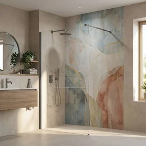 Paravan de dus Rea Flexi Transparent / Titan 130