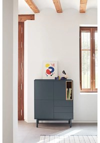 Comodă înaltă gri închis 100x120 cm Corvo - Teulat