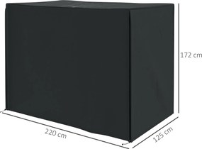 Outsunny Husă Protectoare pentru Balansoar de Grădină 3 Locuri, Rezistentă la Apă/Vânt/UV, 420D Oxford, Gri | Aosom Romania