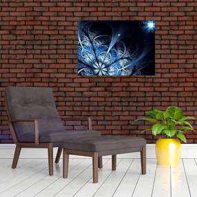 Tablou - Floare albastru închis (70x50 cm)