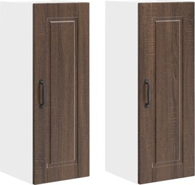 vidaXL Dulap de bucătărie cu raft 2 pcs Stejar închis 30 x 31 x 80 cm