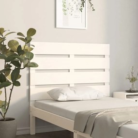 Tablie de pat, alb, 75x3x80 cm, lemn masiv de pin 1, Alb, 75 x 3 x 80 cm