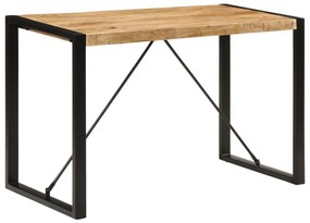 vidaXL Masă de sufragerie, 120x55x76 cm, lemn masiv de mango brut