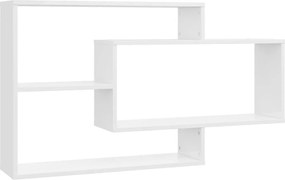 vidaXL Rafturi de perete alb extralucios 104x20x58,5 cm lemn prelucrat