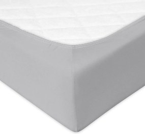 Matex Bamboo cearșaf impermeabil gri deschis, 80 x 160 cm