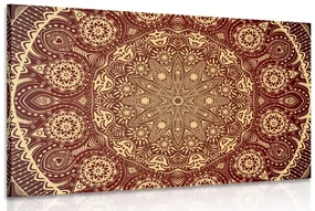 Tablou Mandala ornamentală cu dantelă în culoarea vișinie