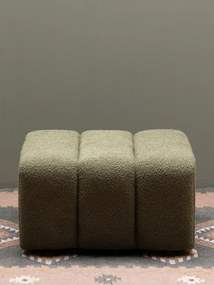 Taburet verde, din textil, Nasrine