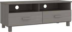 vidaXL Dulap TV „HAMAR”, gri deschis, 106x40x40 cm, lemn masiv de pin