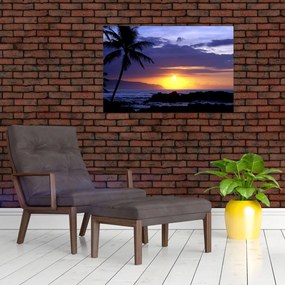 Tablou cu apus de soare deasupra mării (90x60 cm)