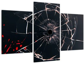 Tablou abstract - sticla spartă (90x60 cm)