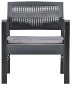 Set mobilier de gradina Culoare negru, OBASI