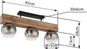 Lustră aplicată MOITAS 3xE27/40W/230V Globo 15656-3D